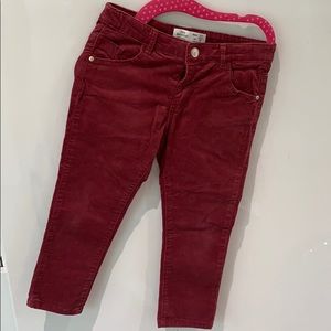Zara maroon kids Corduroy  jeans